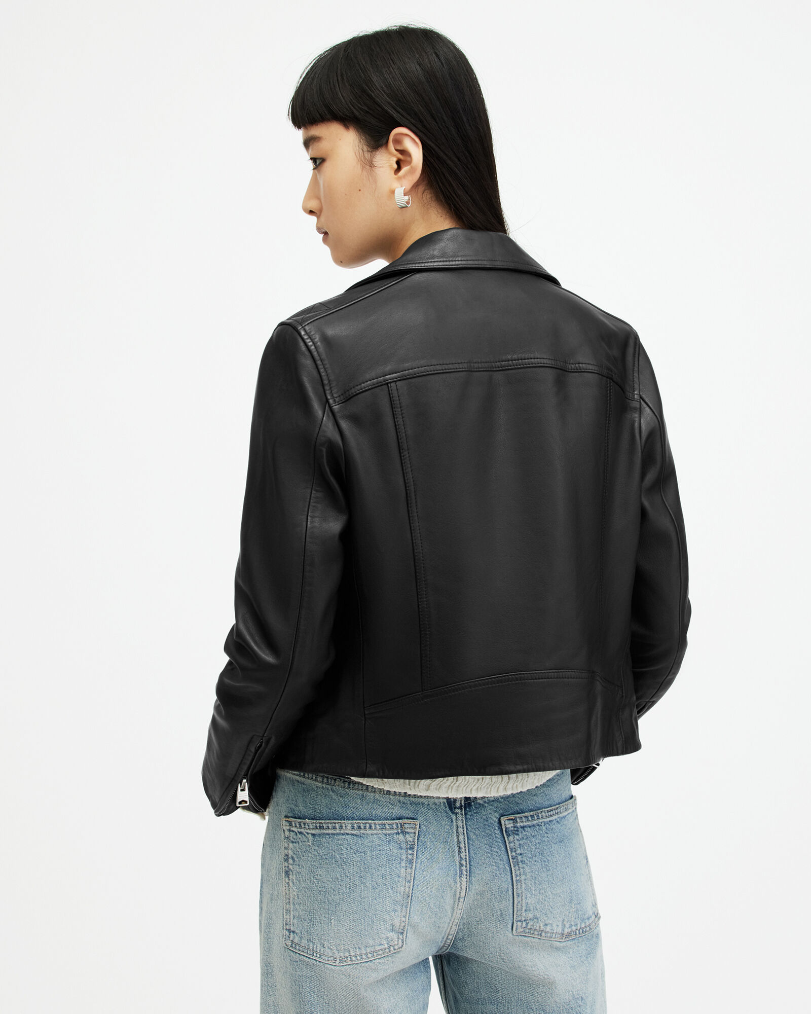 Dalby Slim Fit Leather Biker Jacket 3