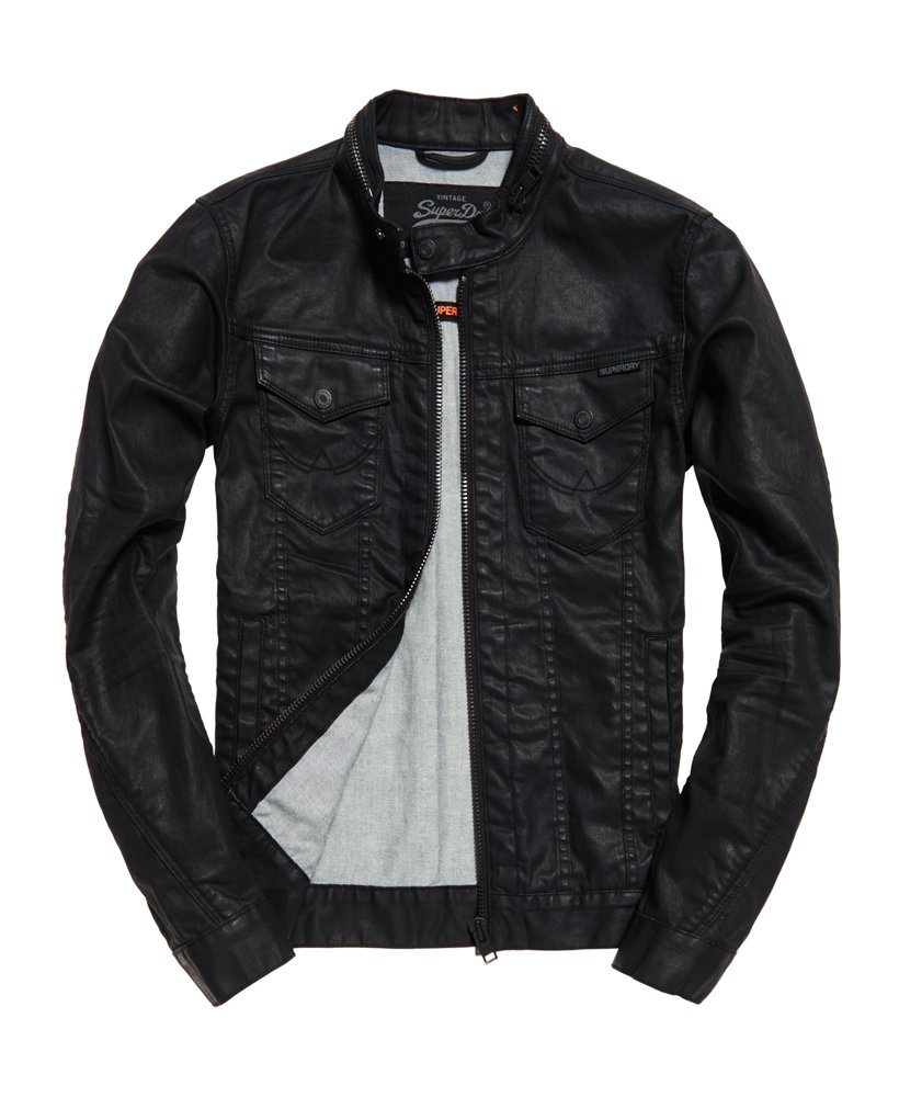 Denim Biker Jacket Mens