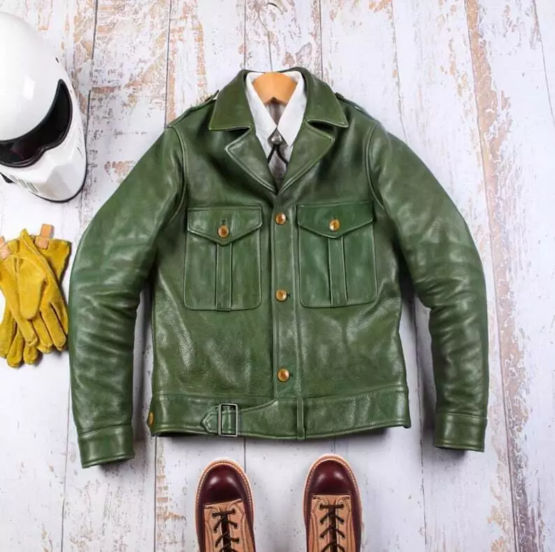 Emerald Green Leather Jacket