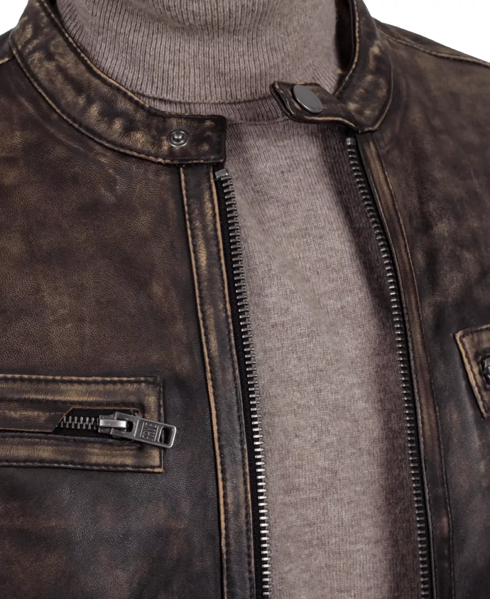 Frye Cafe Racer Leather Jacket 3