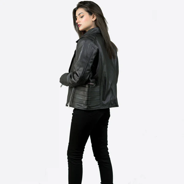 Girls Leather Biker Jacket 2