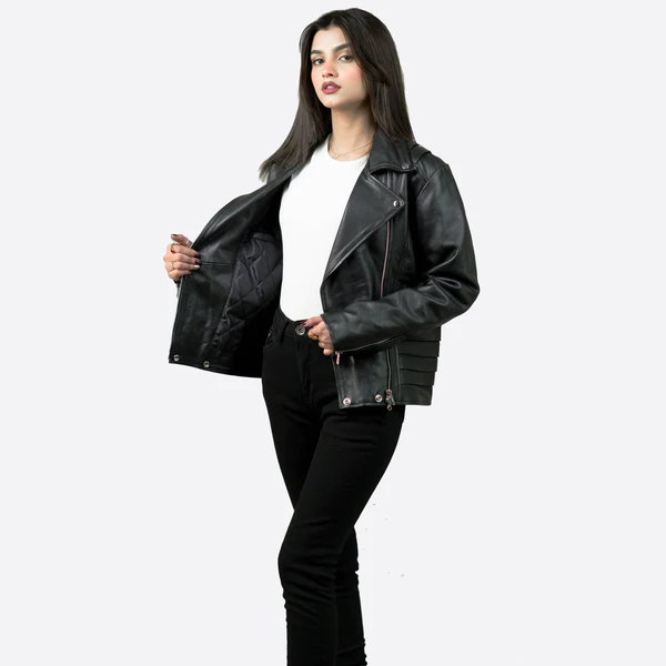 Girls Leather Biker Jacket 3