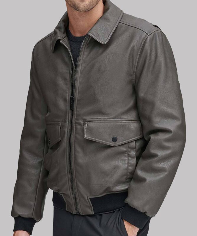 Grey Motorcycle Jacket