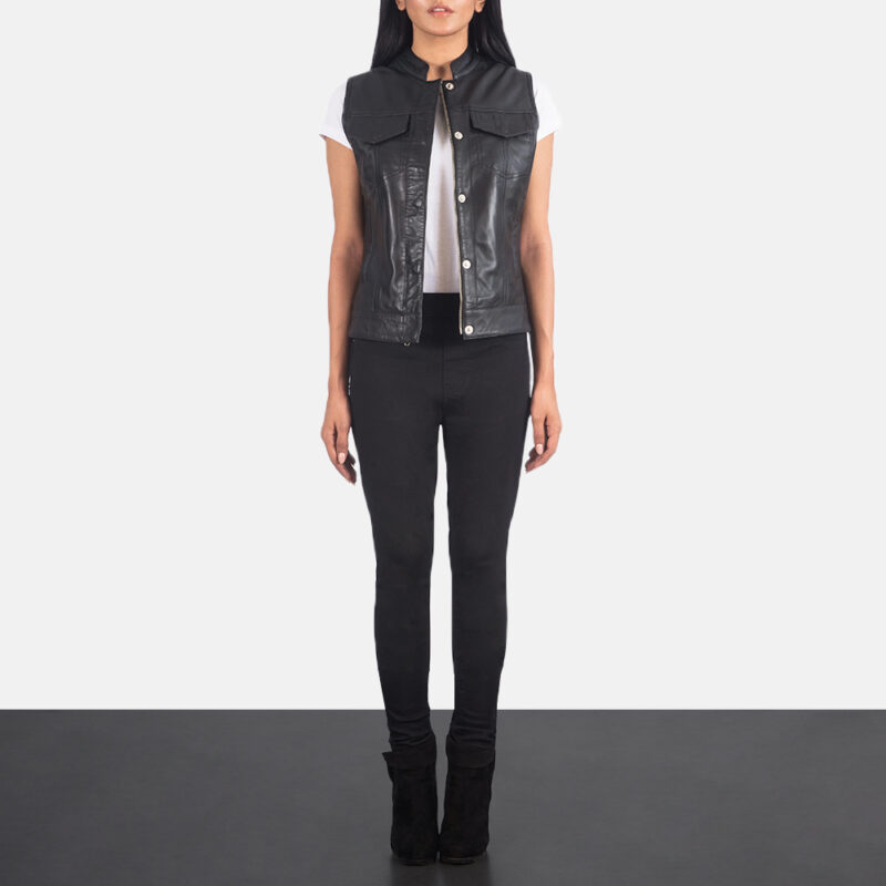 Ladies Leather Vests Motorcycle