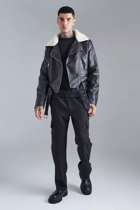 Leather And Fur Moto Jacket 2