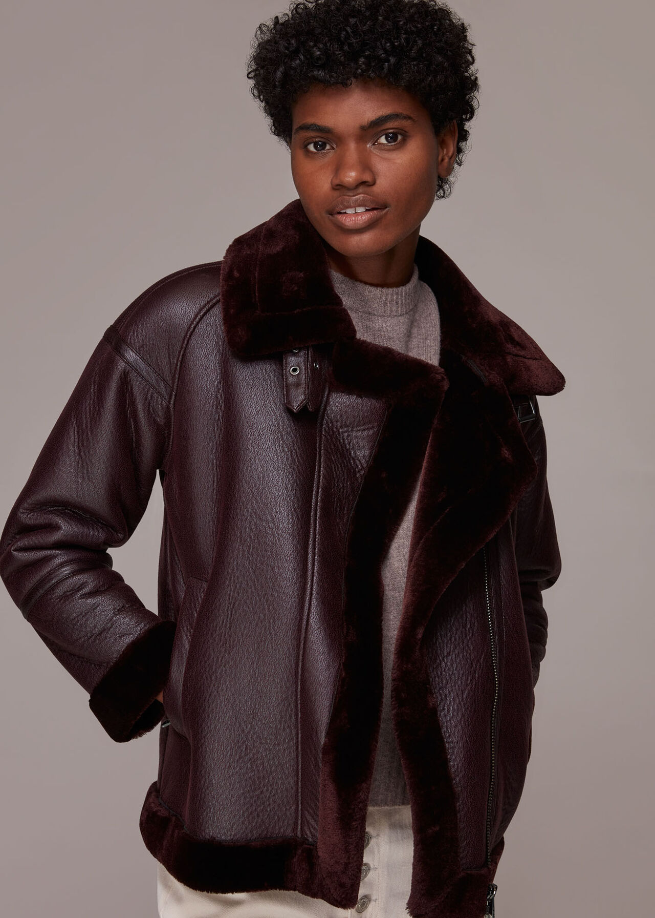 Leather Fur Moto Jacket
