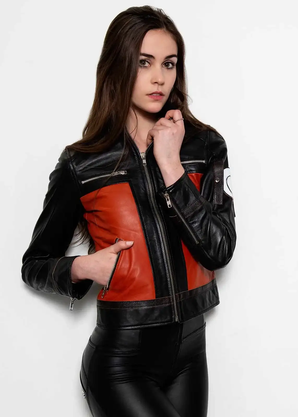 Leather Jacket Anime Biker Girl
