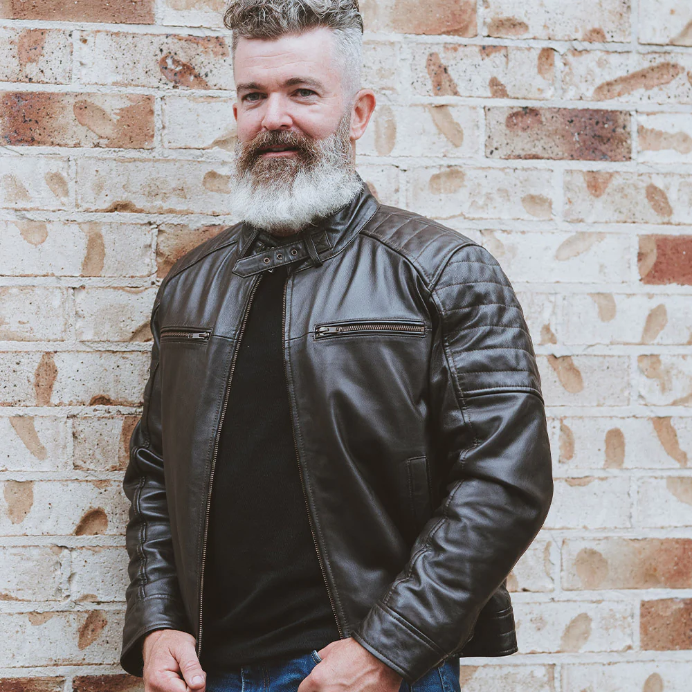 Mens Cafe Racer Leather Jacket 2