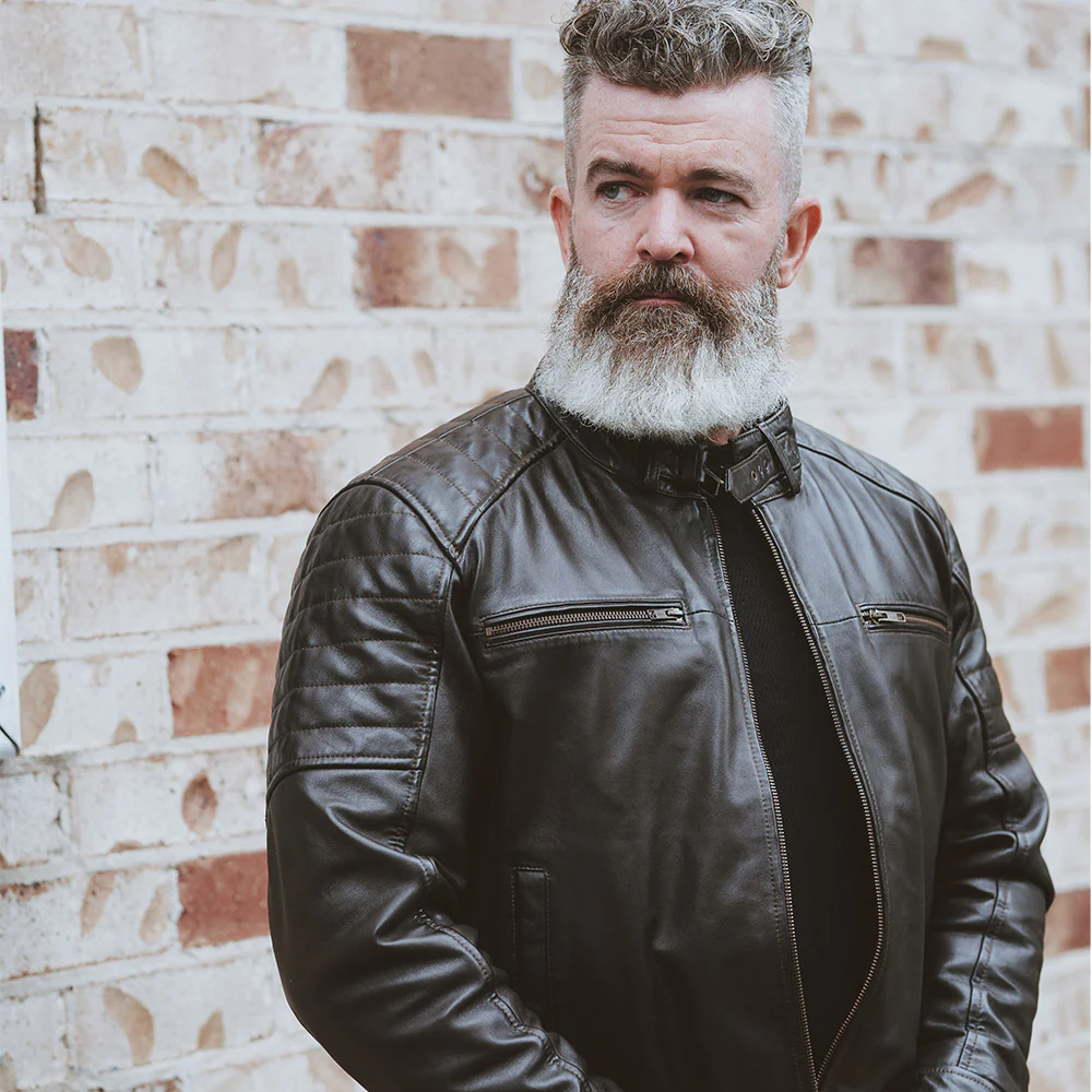 Mens Cafe Racer Leather Jacket 3