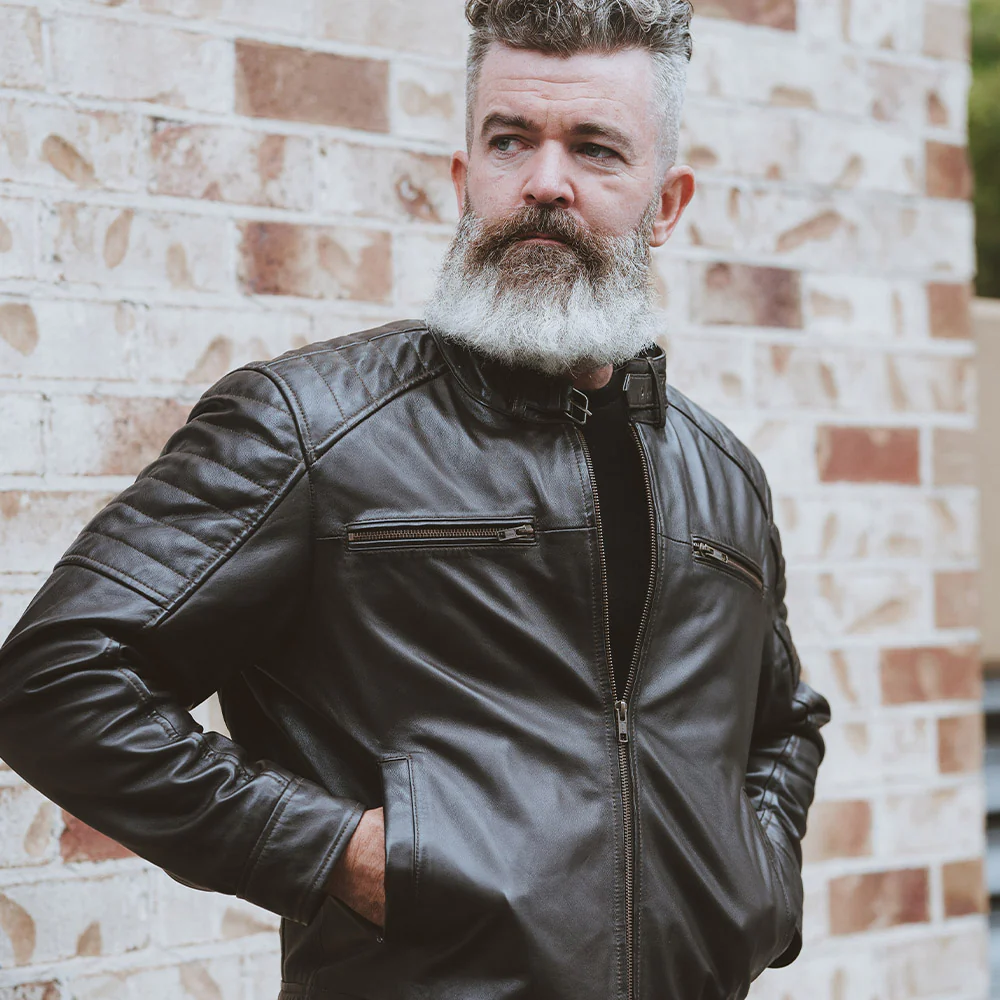 Mens Cafe Racer Leather Jacket 4