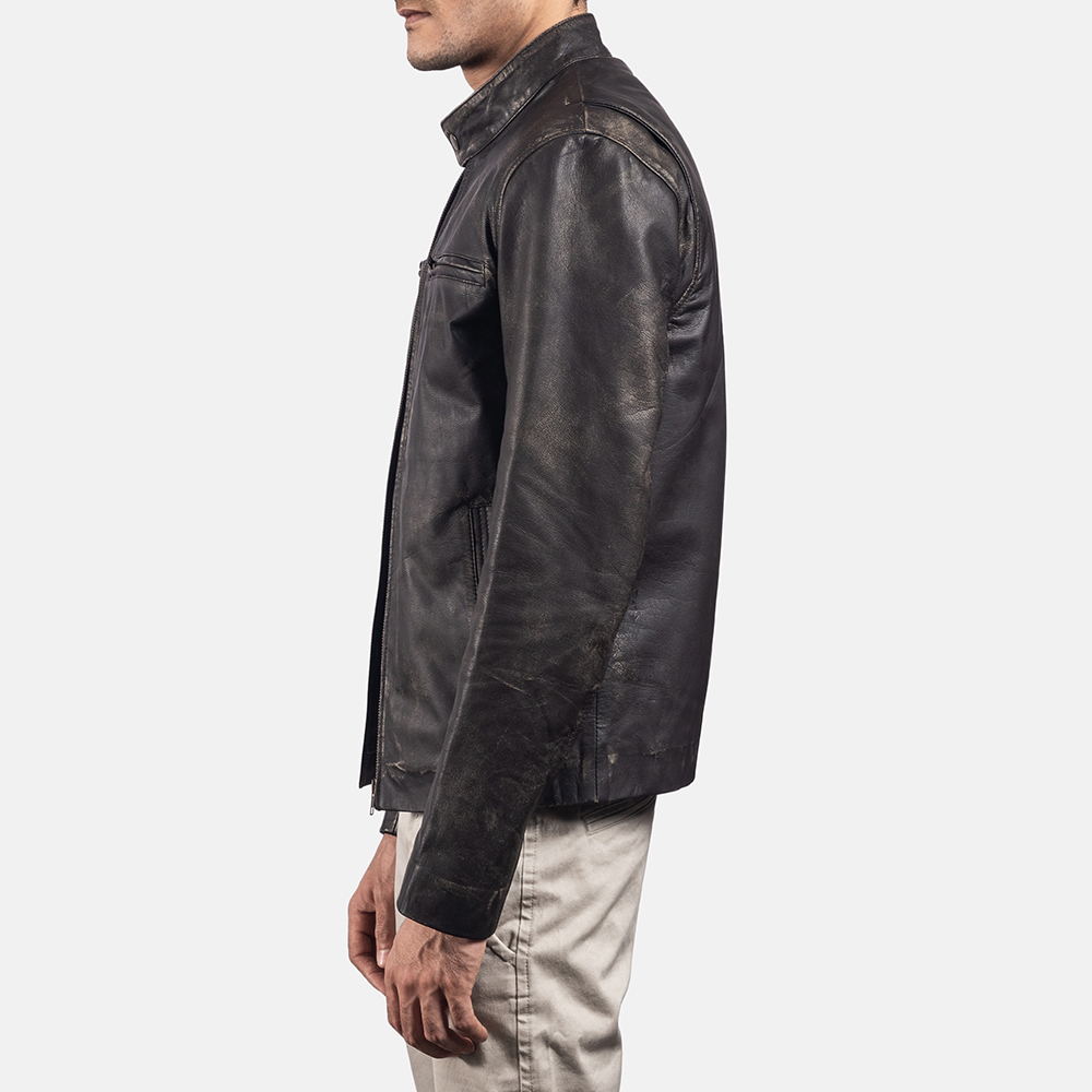 Mens Leather Biker Jacket 2