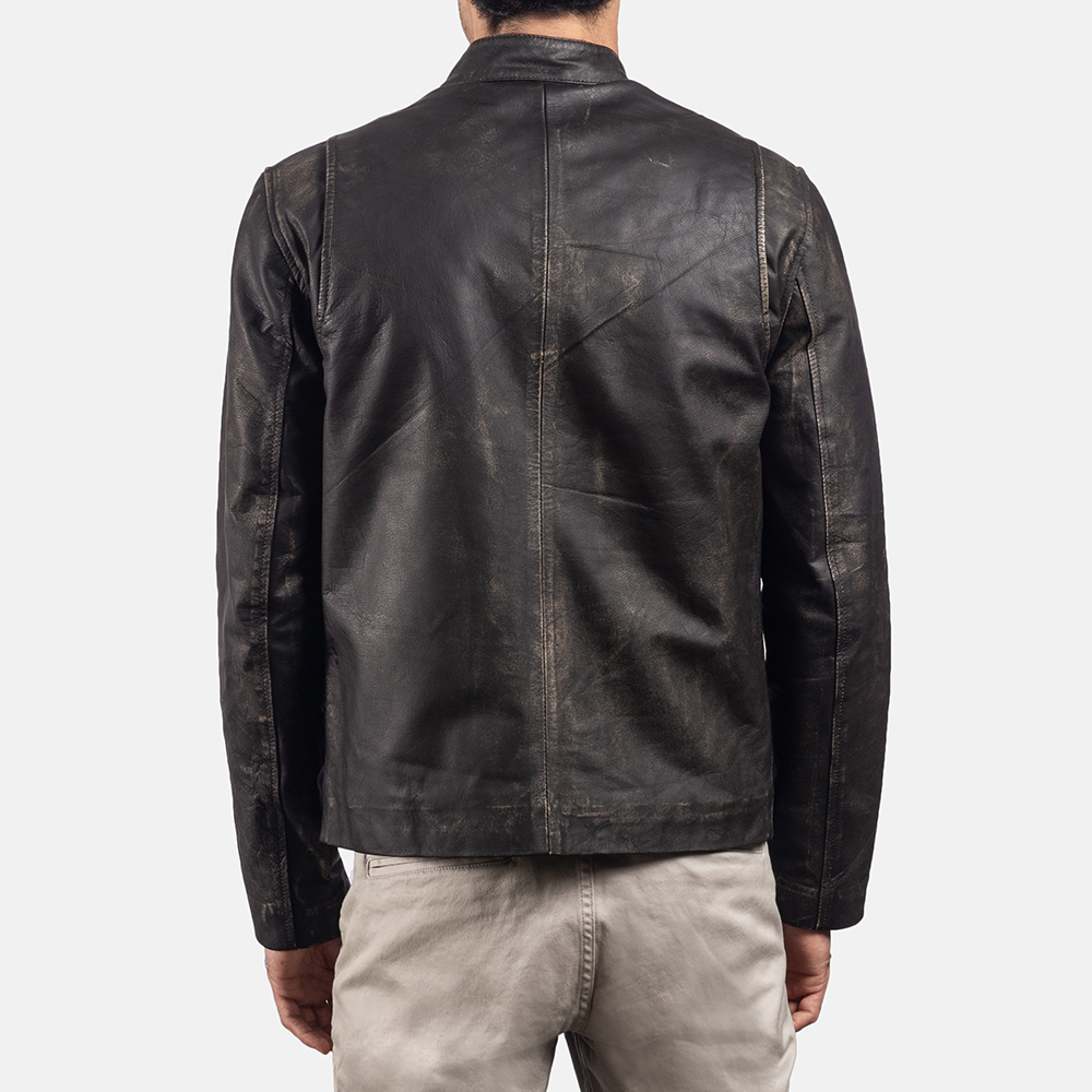 Mens Leather Biker Jacket 3