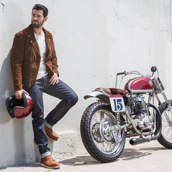 Mens Suede Biker Jacket 3