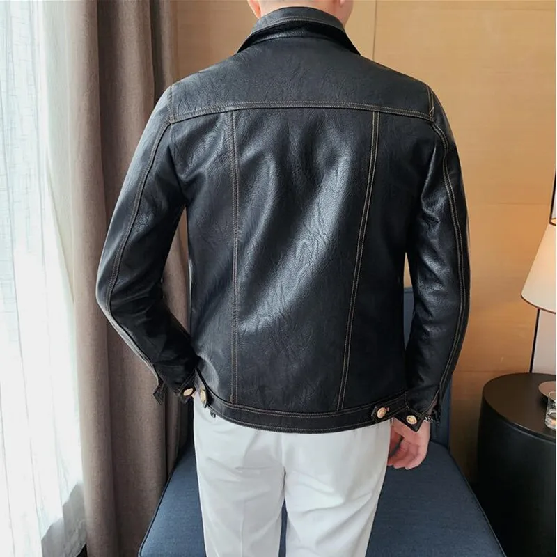 Motorcycle Leather Jacket For Men 4