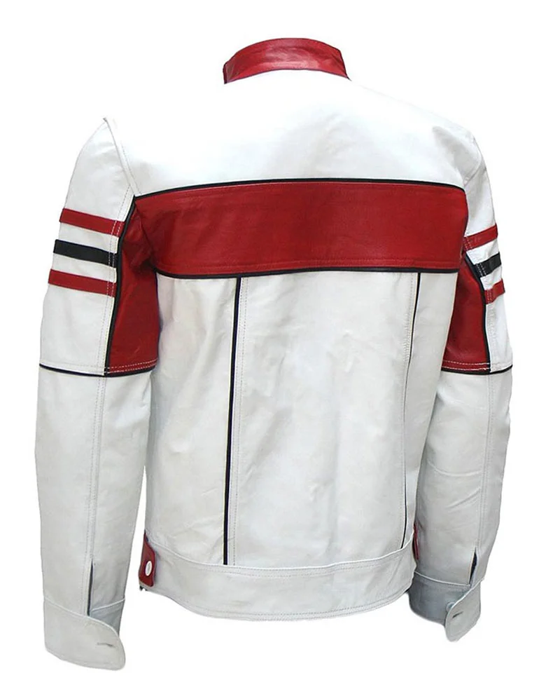 Red And White Biker Jacket 2