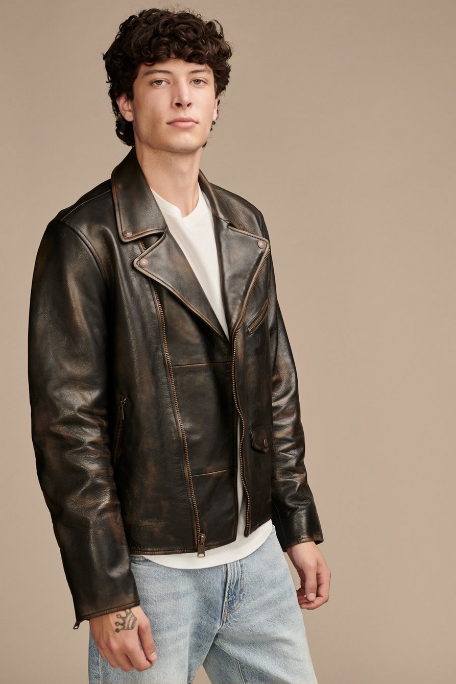 Retro Leather Motorcycle Jacket 2