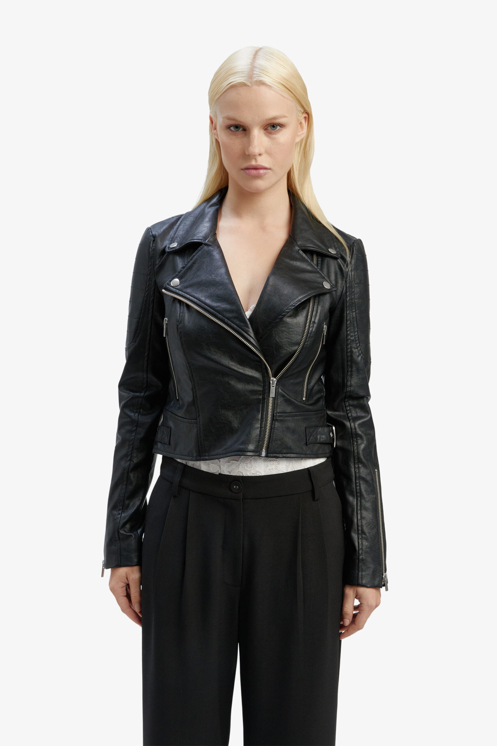 Vegan Leather Biker Jacket 2