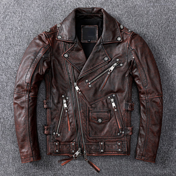 Vintage Biker Leather Jacket