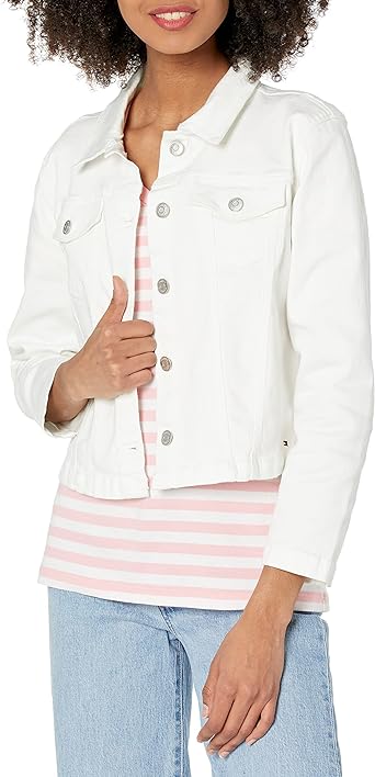 White Denim Jean Jacket Womens