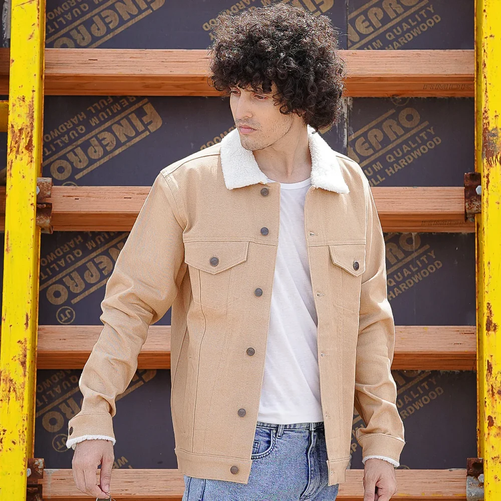 denim jacket with sherpa