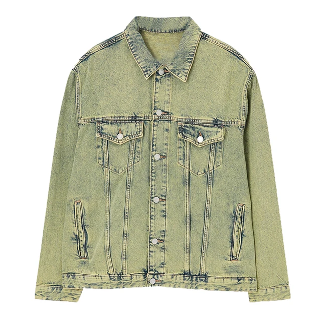 green denim jacket men