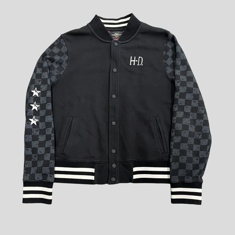 harley davidson letterman jacket