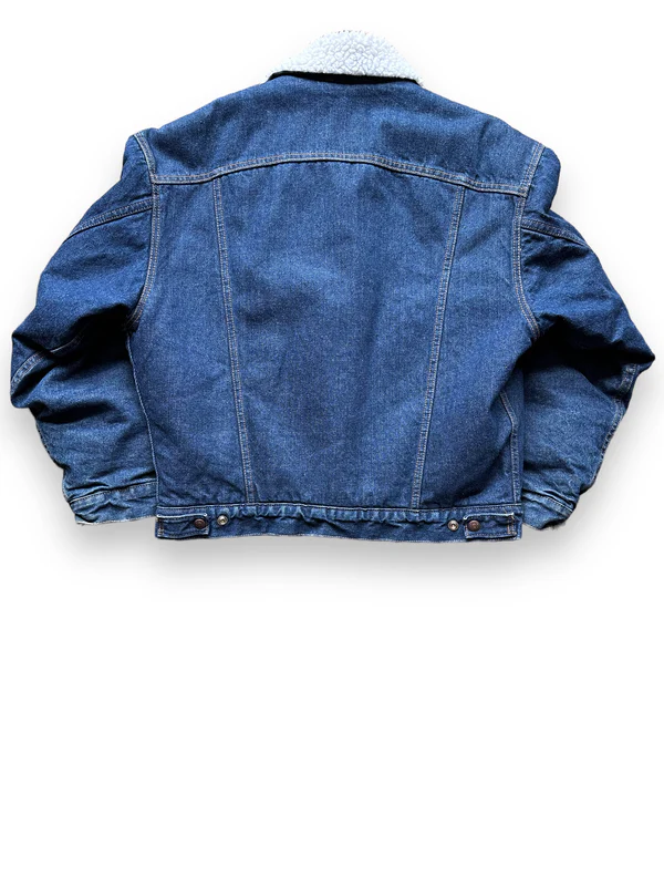 mens denim jean jacket/sherpa lined 2
