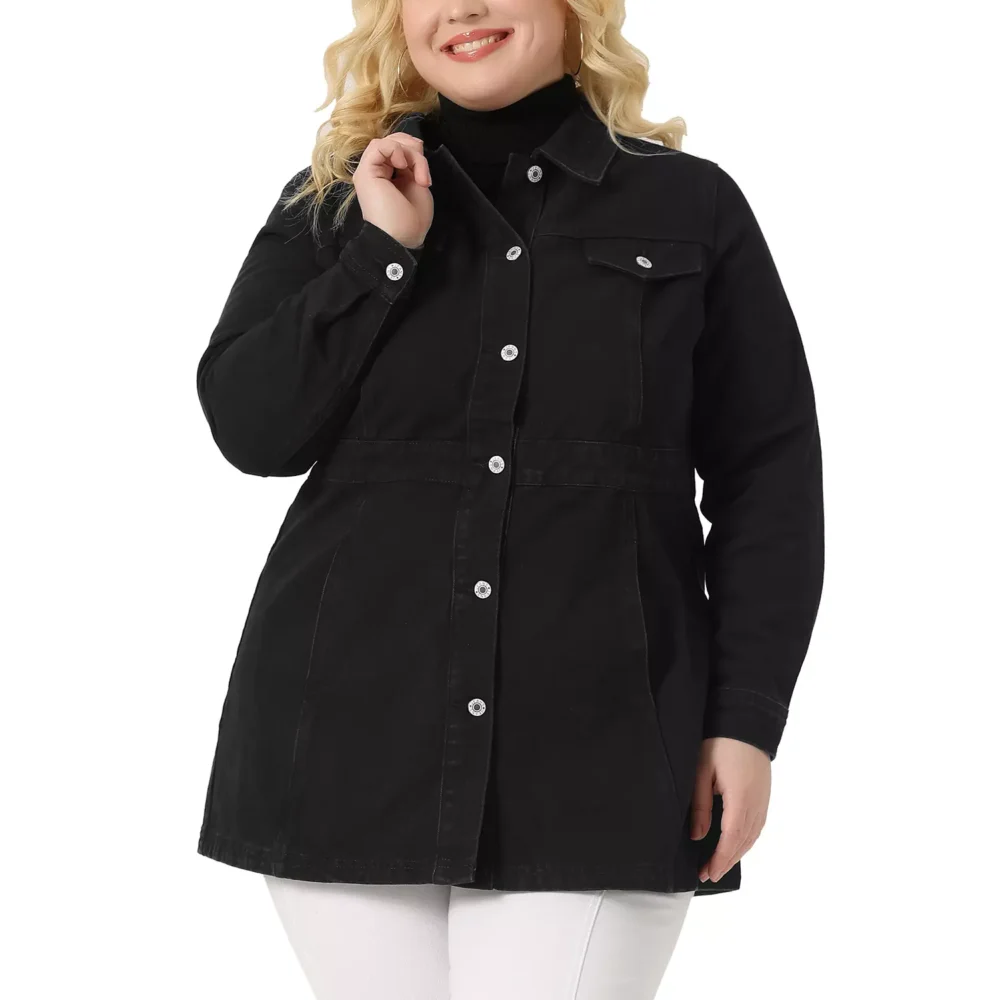 plus size womens denim jacket