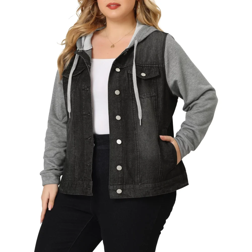 womens plus denim jacket