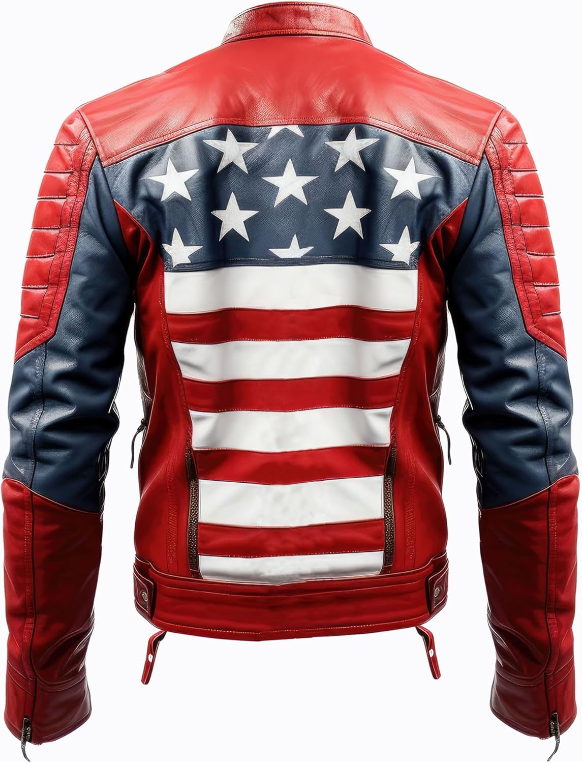 American Flag Leather Motorcycle Jacket 2