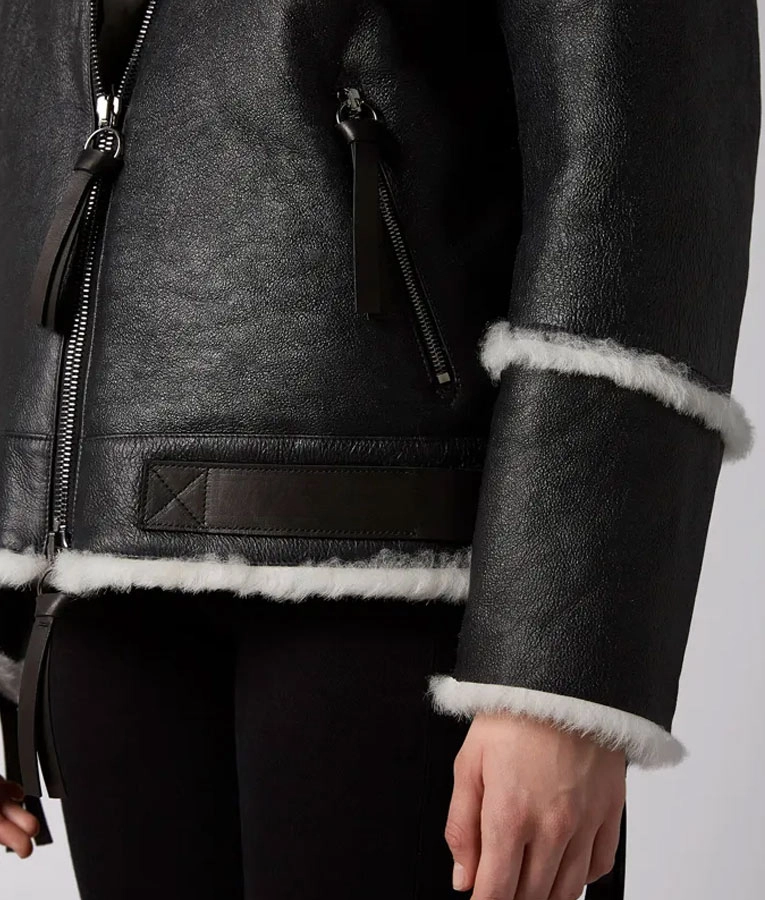 Aviator Jacket Black And White