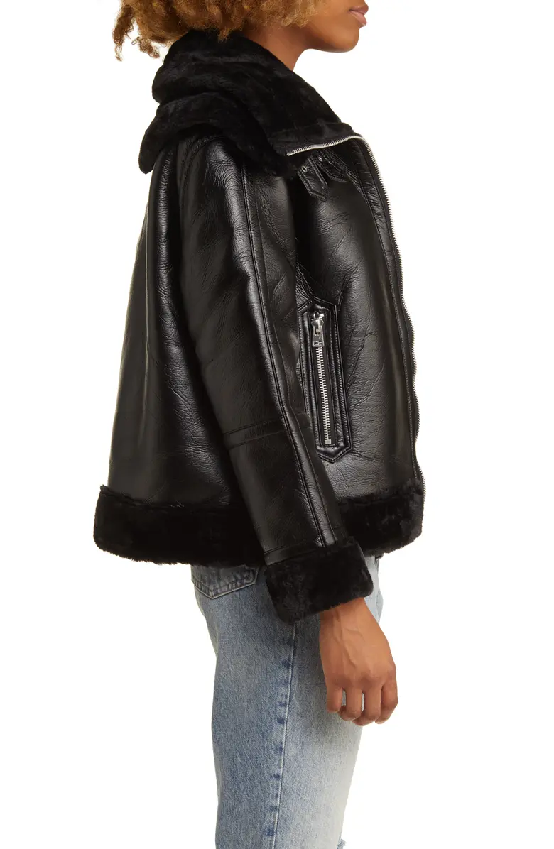 Aviator Jacket With Fur Collar