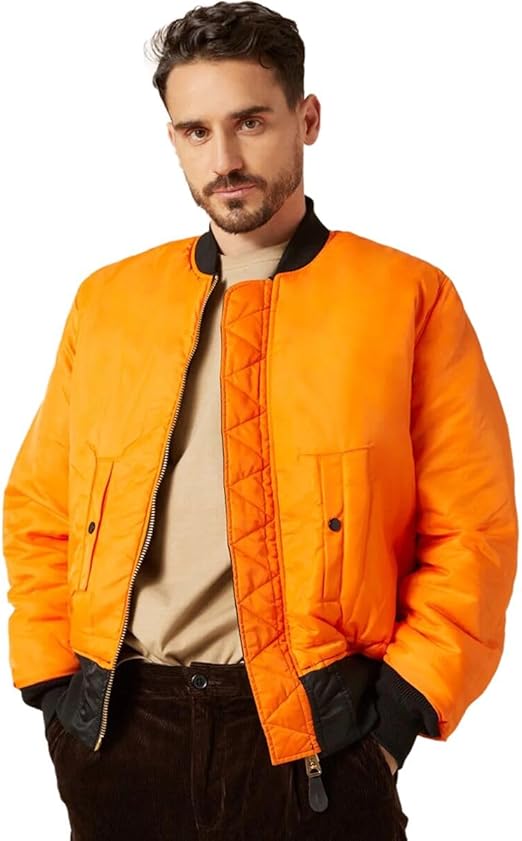 Black And Orange Bomber Jacket 3