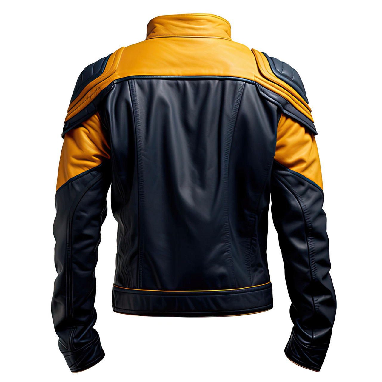 Black And Yellow Motorcycle Jacket 2
