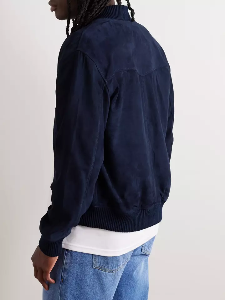 Blue Suede Jacket Mens 2