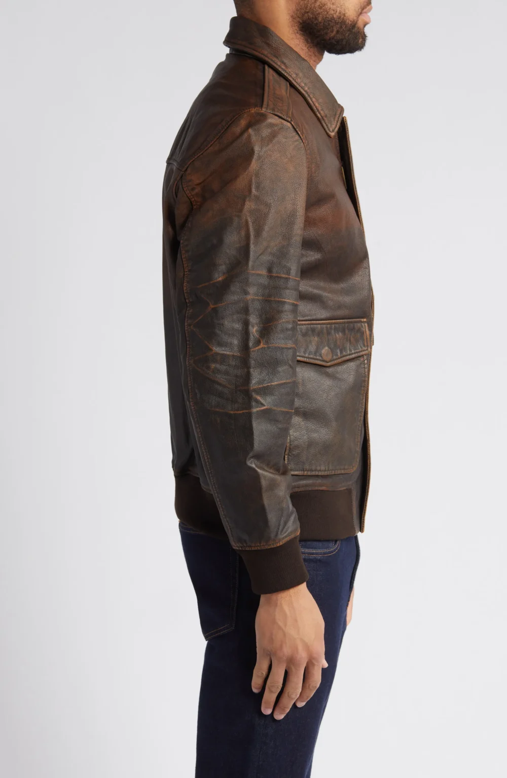 Brown Aviator Jacket Mens