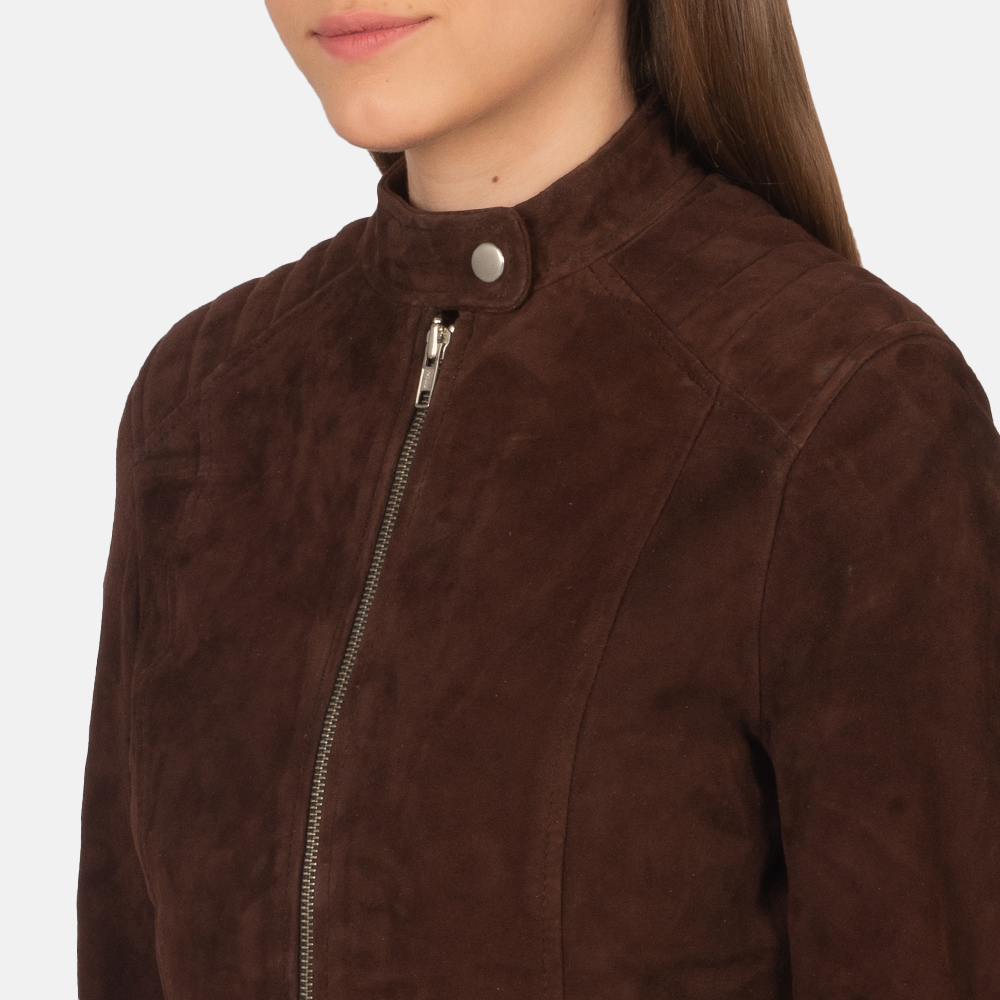 Brown Suede Jacket Womens 4