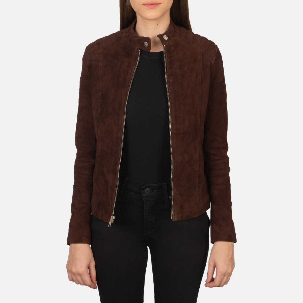 Brown Suede Jacket Womens