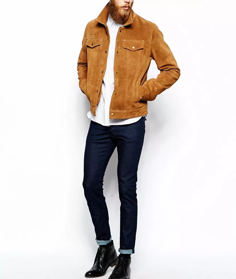 Brown Suede Motorcycle Jacket 1