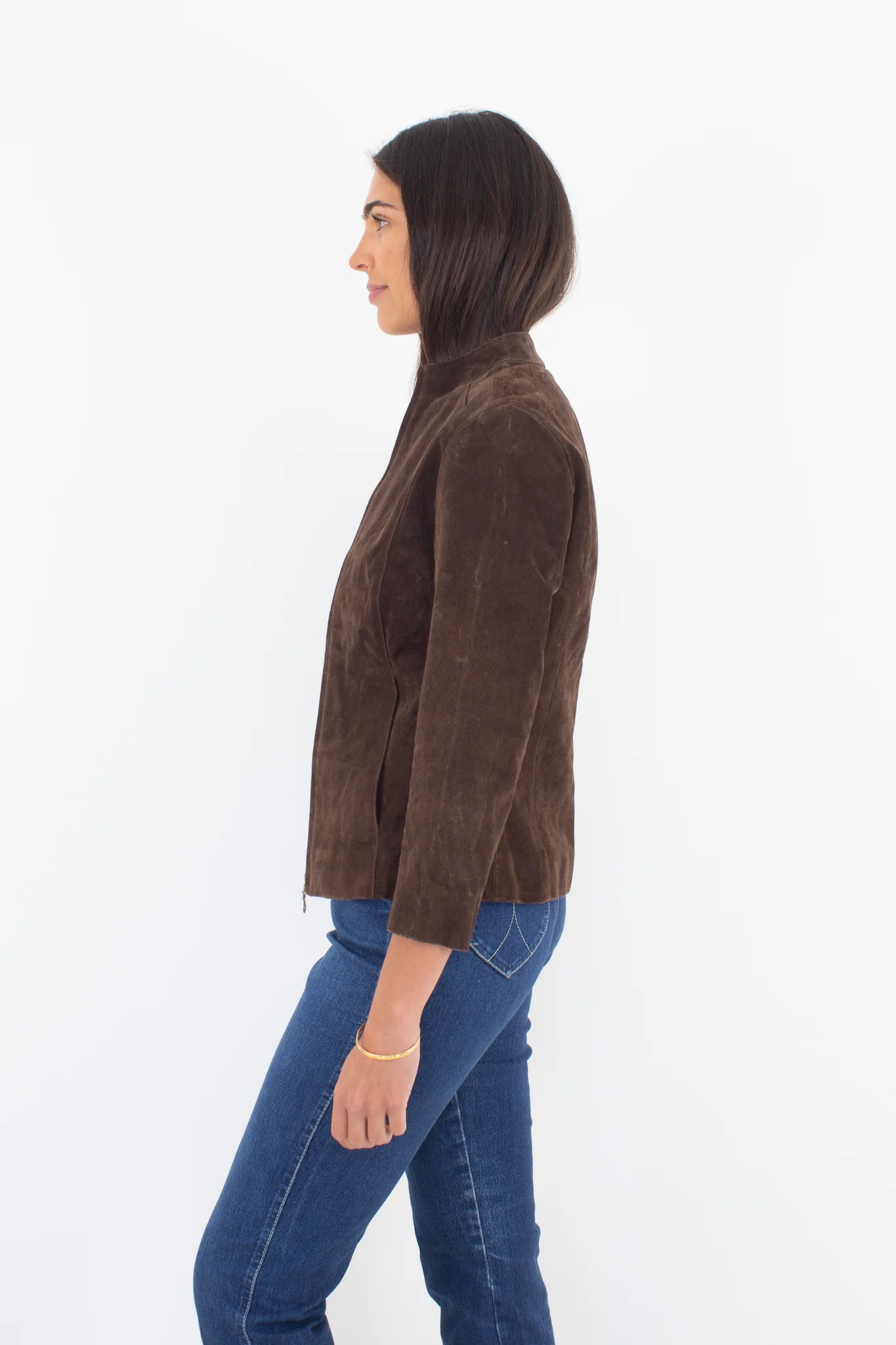 Chocolate Brown Suede Jacket 3