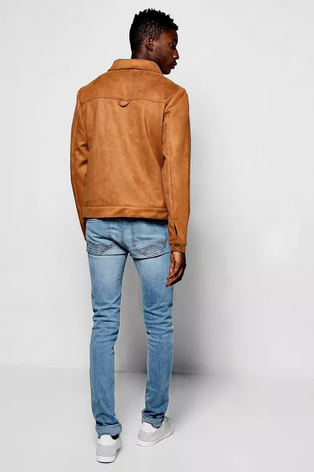 Faux Suede Trucker Jacket 2