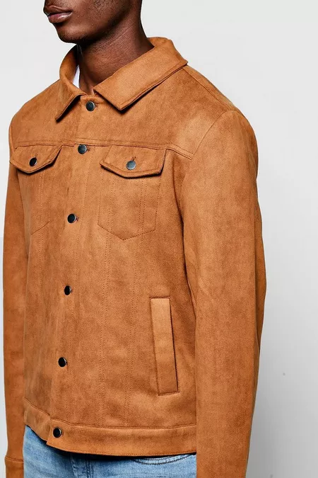 Faux Suede Trucker Jacket 4