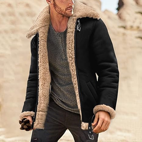 Fur Aviator Jacket Mens