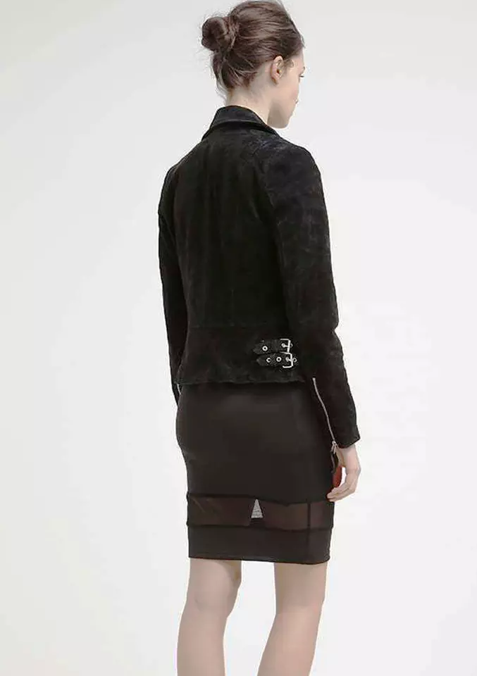Ladies Suede Leather Jacket 2