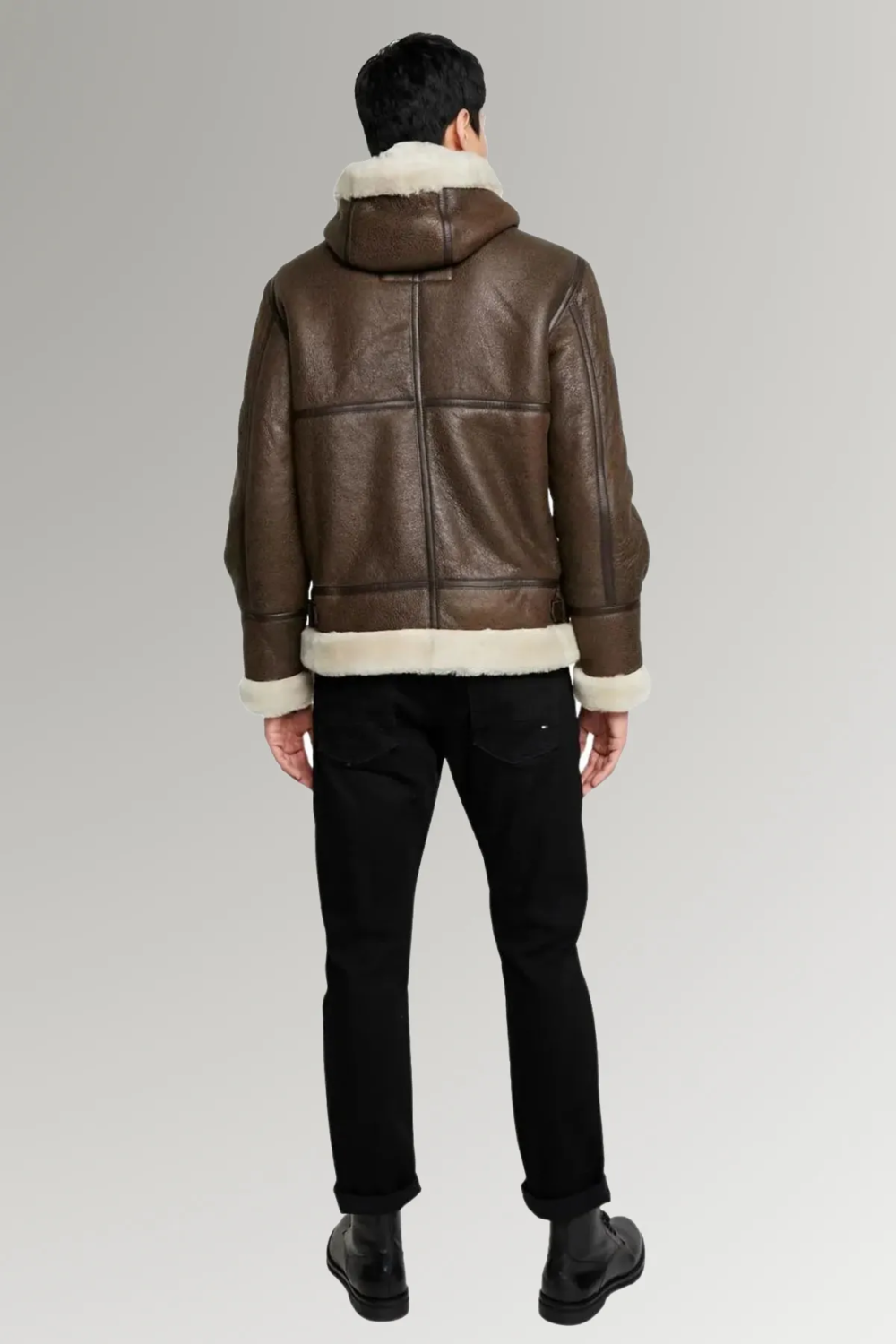 Leather And Shearling Bomber Jacket 3