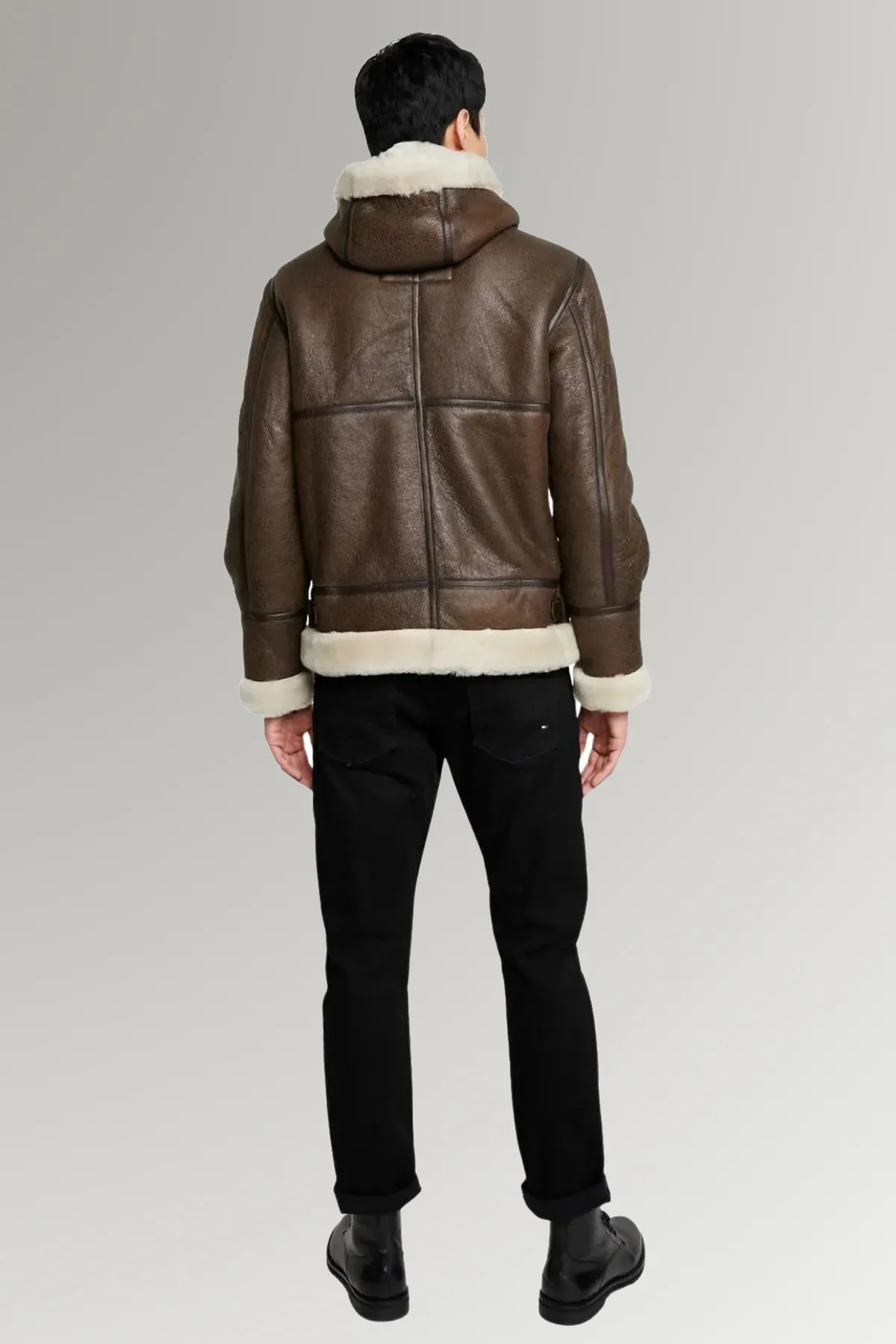 Leather And Shearling Bomber Jacket 3