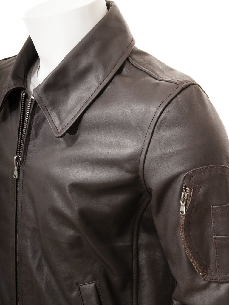 Leather Bomber Motorcycle Jacket 4