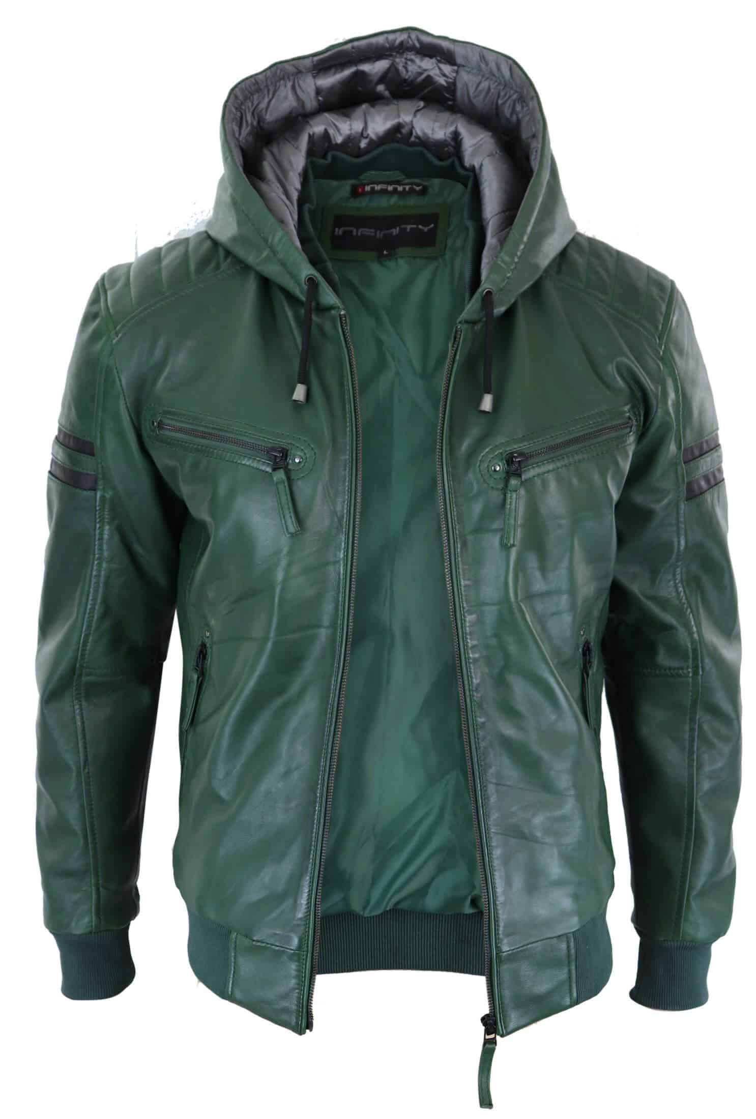 Leather Hoodie Jacket 1