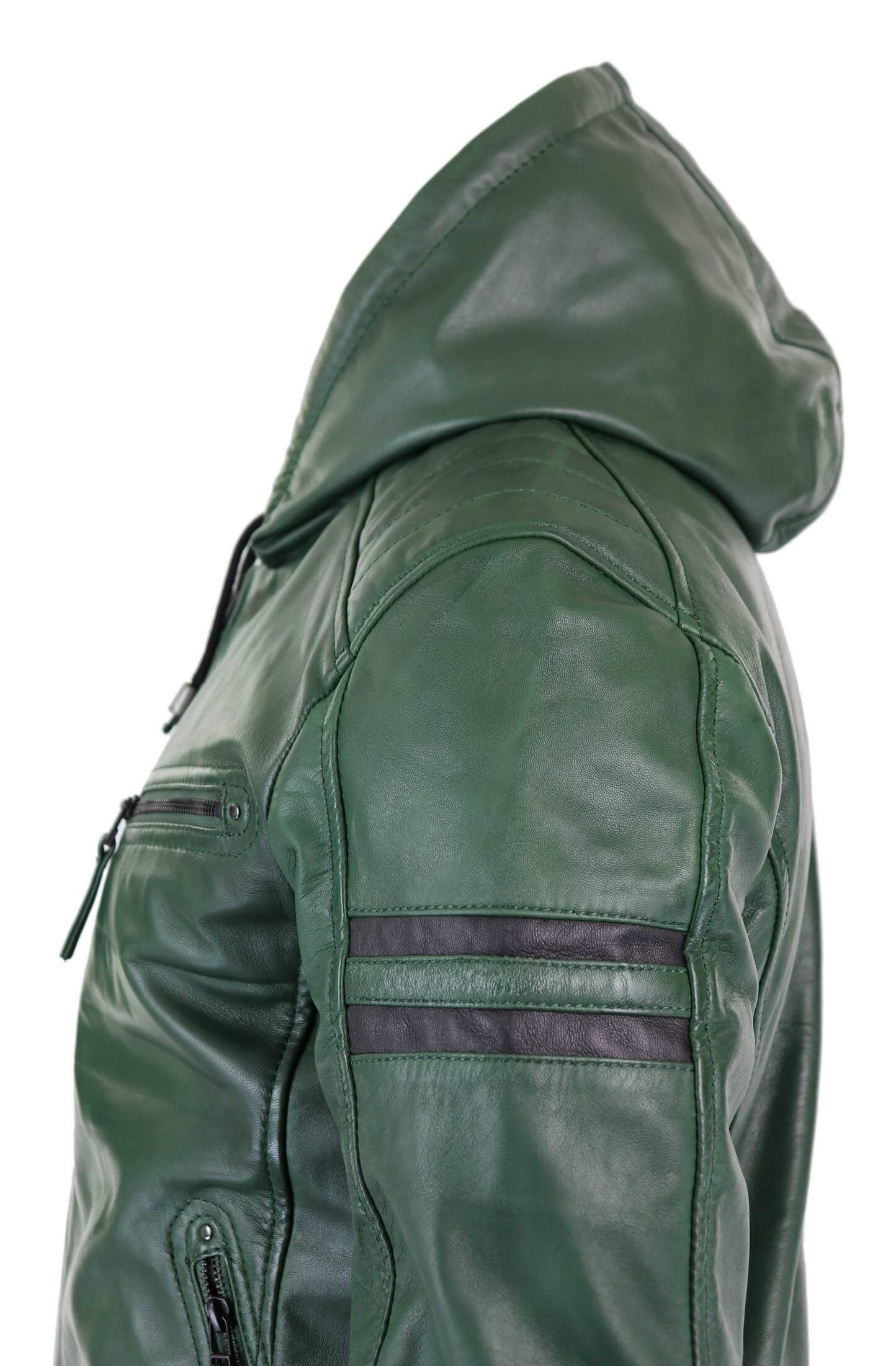 Leather Hoodie Jacket 2