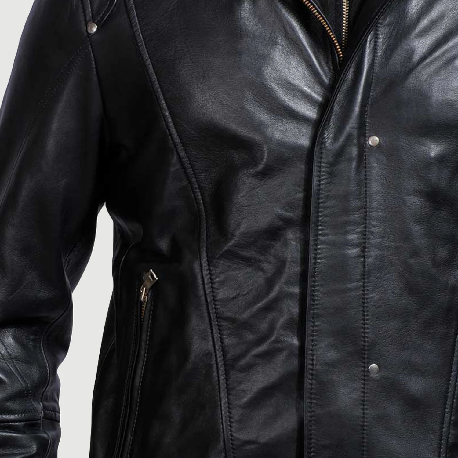 Leather Jacket With Hood